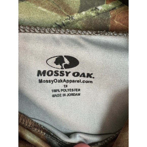 Mossy Oak Camouflage Long Sleeve Mock Neck Shirt Scent Control VaporTec 2X J3 - Picture 5 of 10